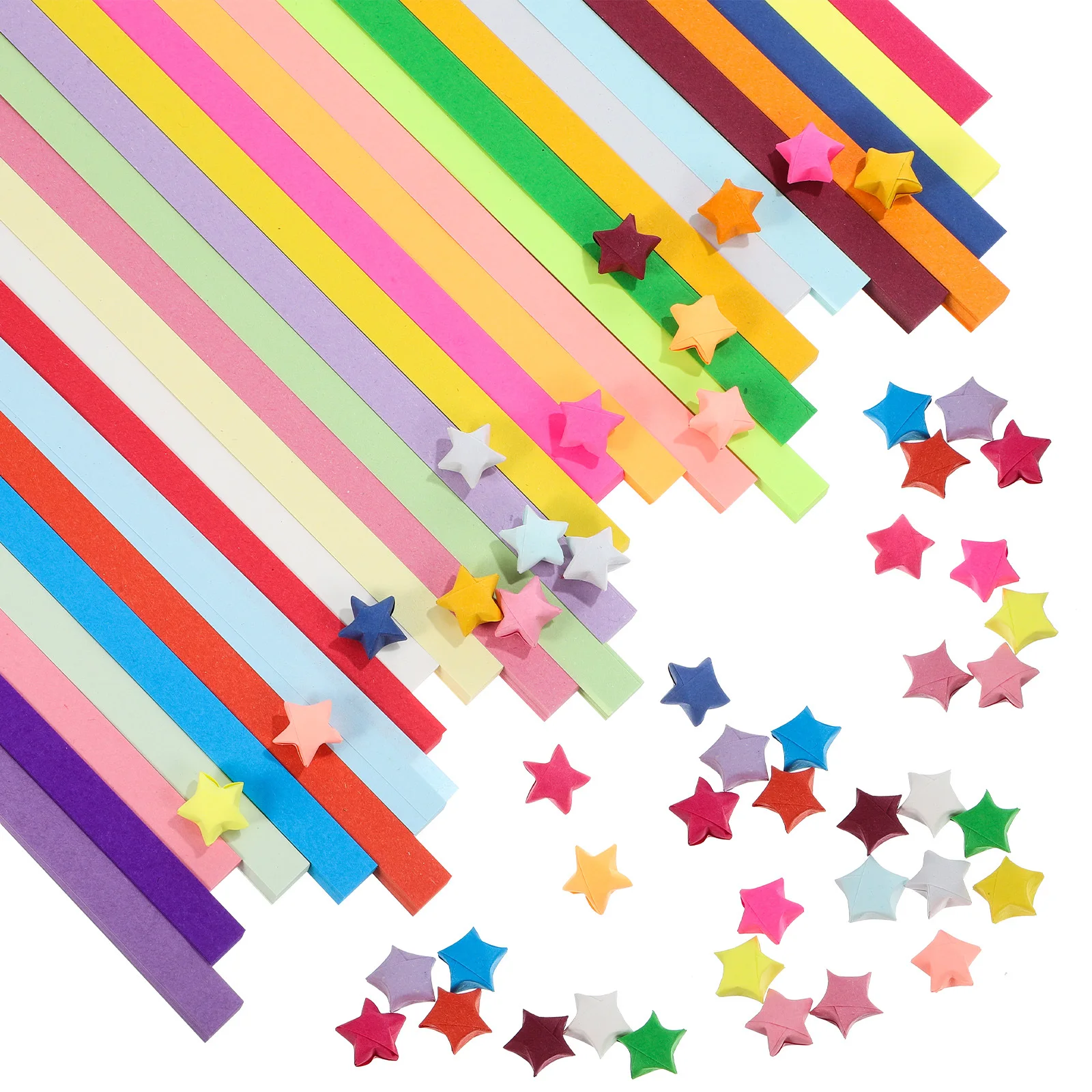 2700 Sheets Star Folding Paper 27 Colors Perfect for Schools DIY Handcraft Projects Enjoy Happy Times Finger Dexterity