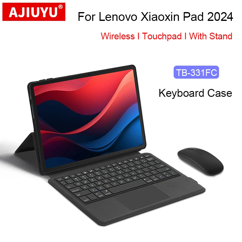 

Smart TrackPad Keyboard Case For Lenovo Xiaoxin Pad 2024 11 Inch Tab M11 TB-331FC Tablet Protective Cover Arabic French Korean