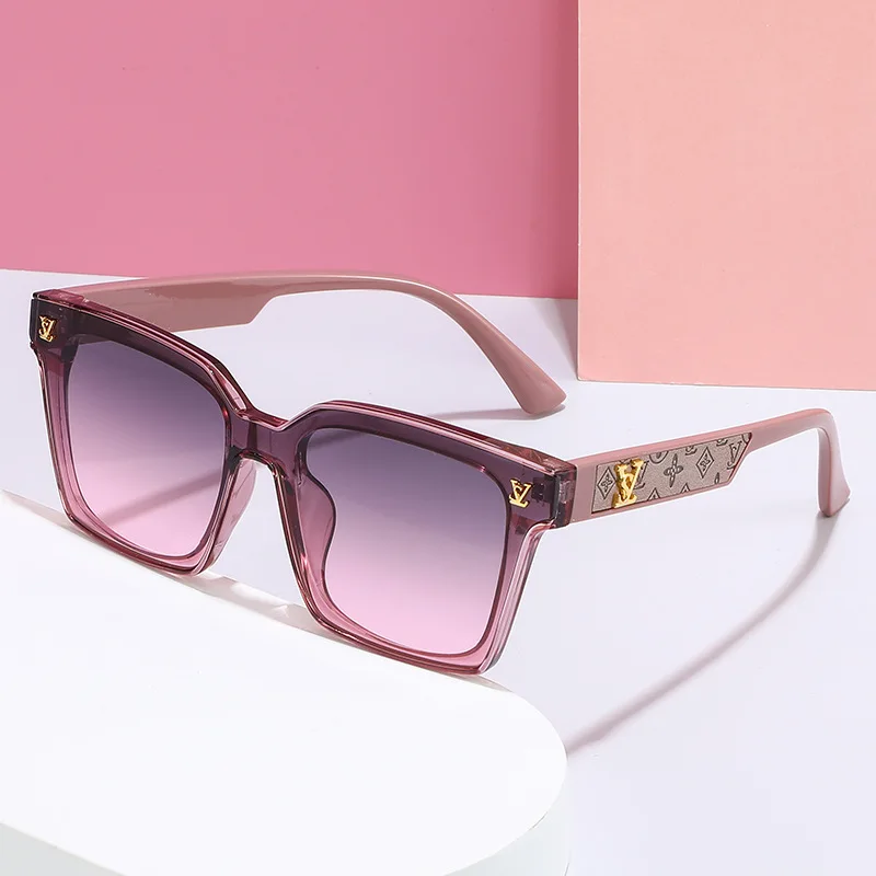 

Новые квадратные мужские и женские универсальные кожаные солнцезащитные очки высокого класса в европейском и американском нейтральном стиле в квадратной полнокадровой оправе