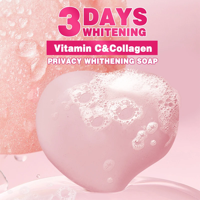 Vitamin C Body Whitening Soap Reduces Melanin Dark Spot Remover Clean Brightening Skin Improve Dry Body Care Wash Soap 80g