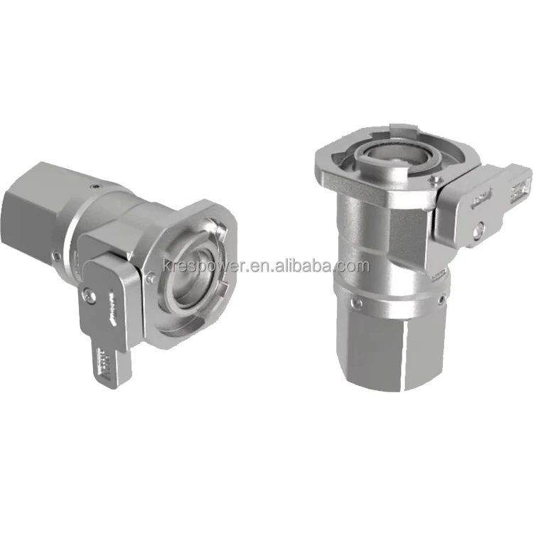 KRES FF9-25-P Interlock Ganda Katup Kopling Putus Cepat Port Koneksi Pagoda Pusat Data Bagian Hidraulik Pendingin Cair