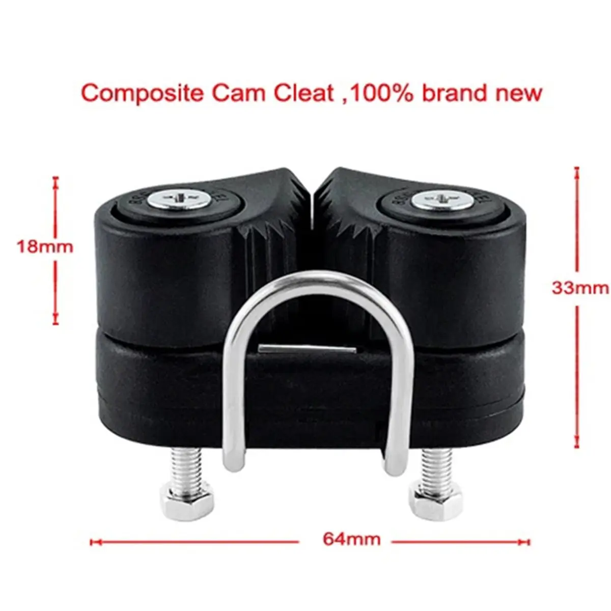 Cam Cleats with Leading Ring Kayak Cam Cleat Sailboat Cam Cleat Kayak Pilates Equipment Fast Entry Cam Cleat