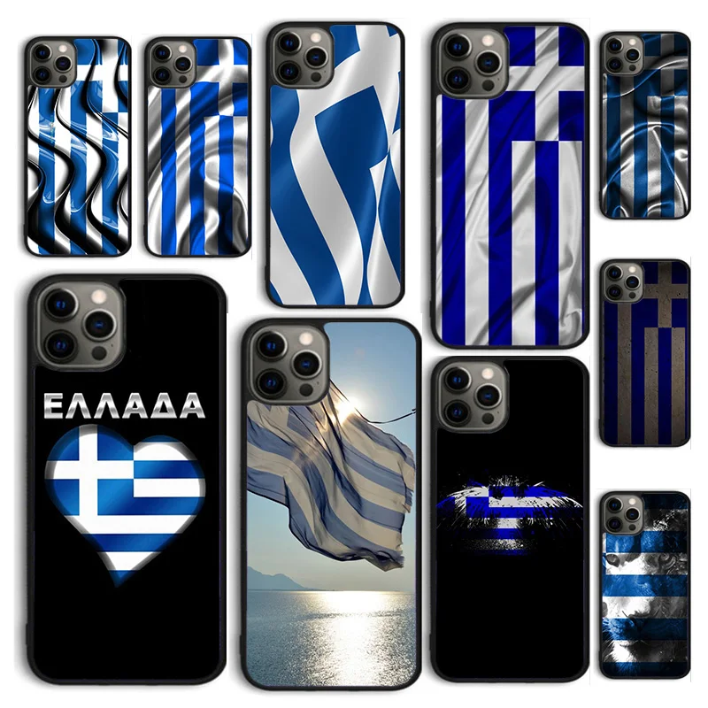 Coque de téléphone avec drapeau grec, autumu, pour iPhone 17 Air 16 16e 15 12 11 13 14 Pro Max Apple Plus