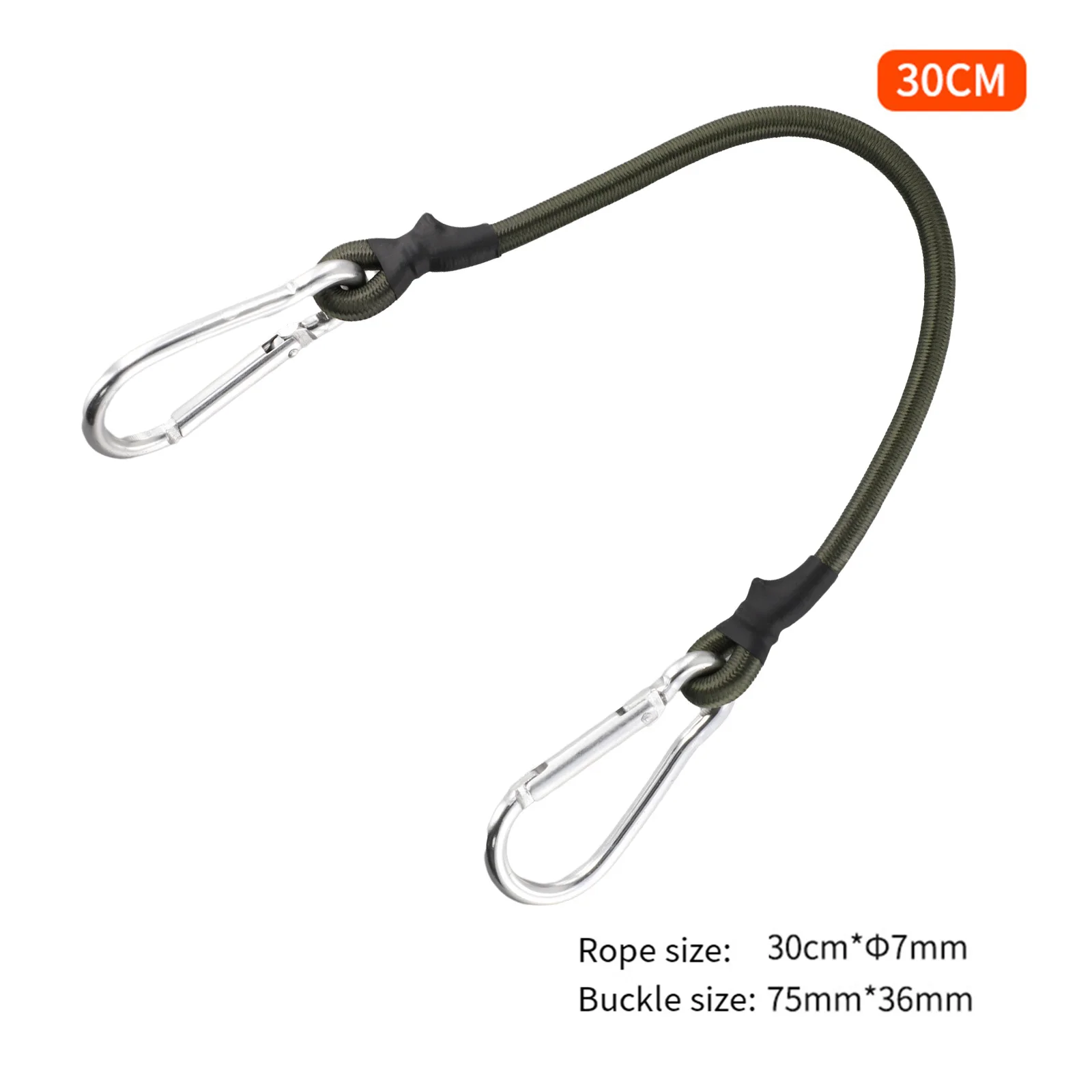 Elastic Tie Rope for Outdoor Camping and Hiking Double Hook Luggage Tie Rope for Securing Gear and Clothesline