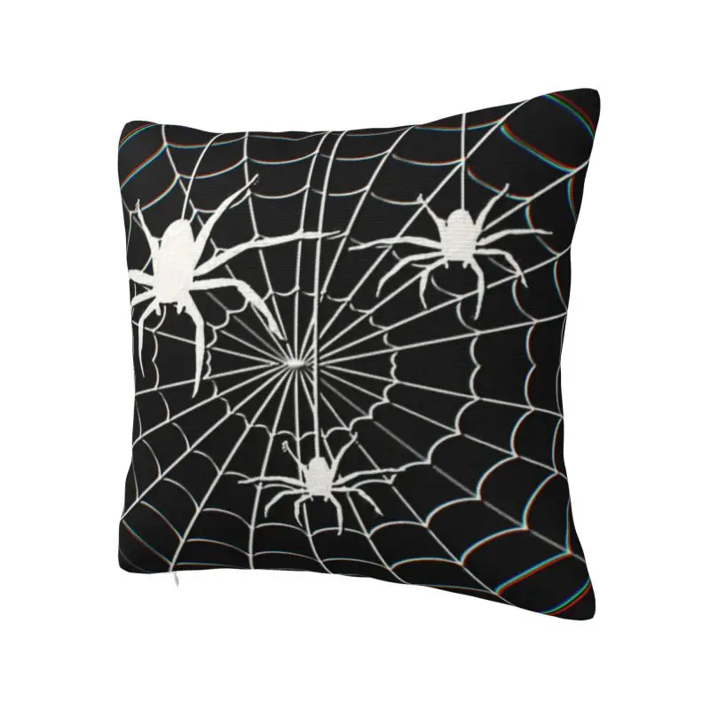 Custom Luxury Spider Web BlackAnd White Pattern Sofa Cushion Cover Polyester Animal Pillow Case Bedroom Decoration