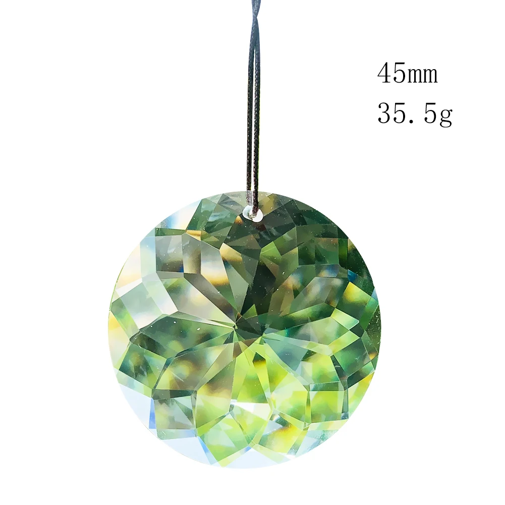 45mm Round Clear crystal bead Glass Art Crystal Prism Faceted Accessories for Chandeliers DIY Home Wedding Windows Garden Decor