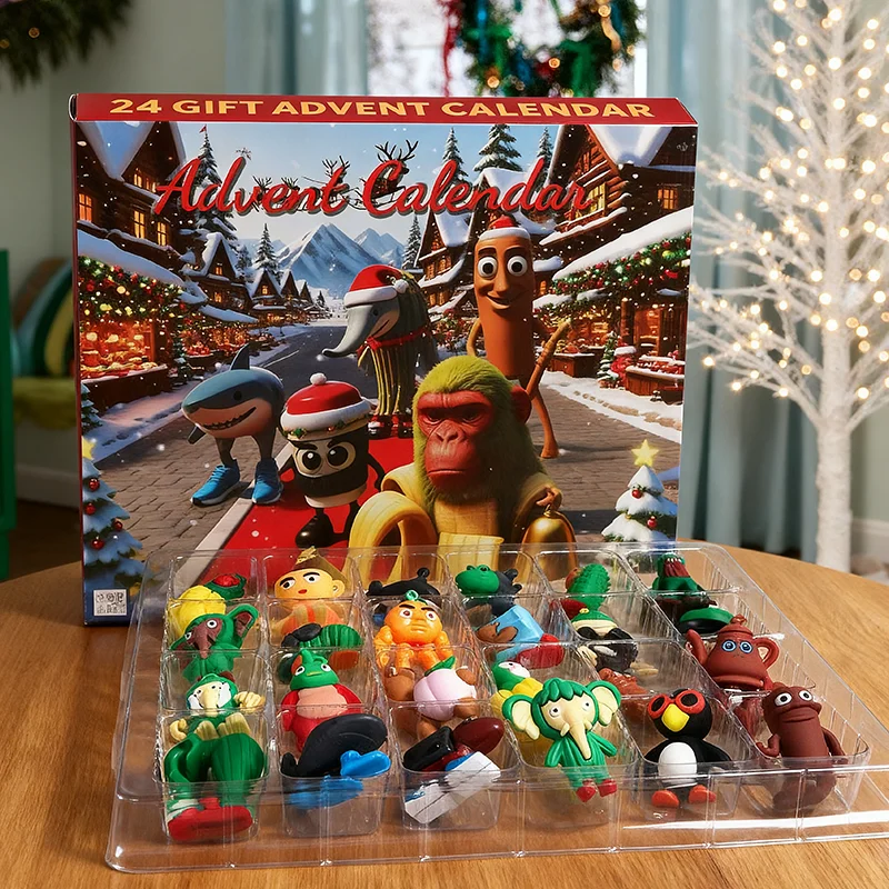 

Italian Brainrot Christmas Advent Calendar Exclusive Edition TungTung Sahur 24pcs Figure Merry Christmas Countdown Calendar Gift
