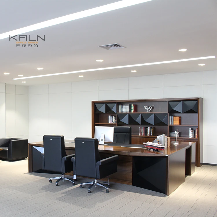 2025 Customization Modern office luxury solid wooden modern  office manager desk design custom executive table