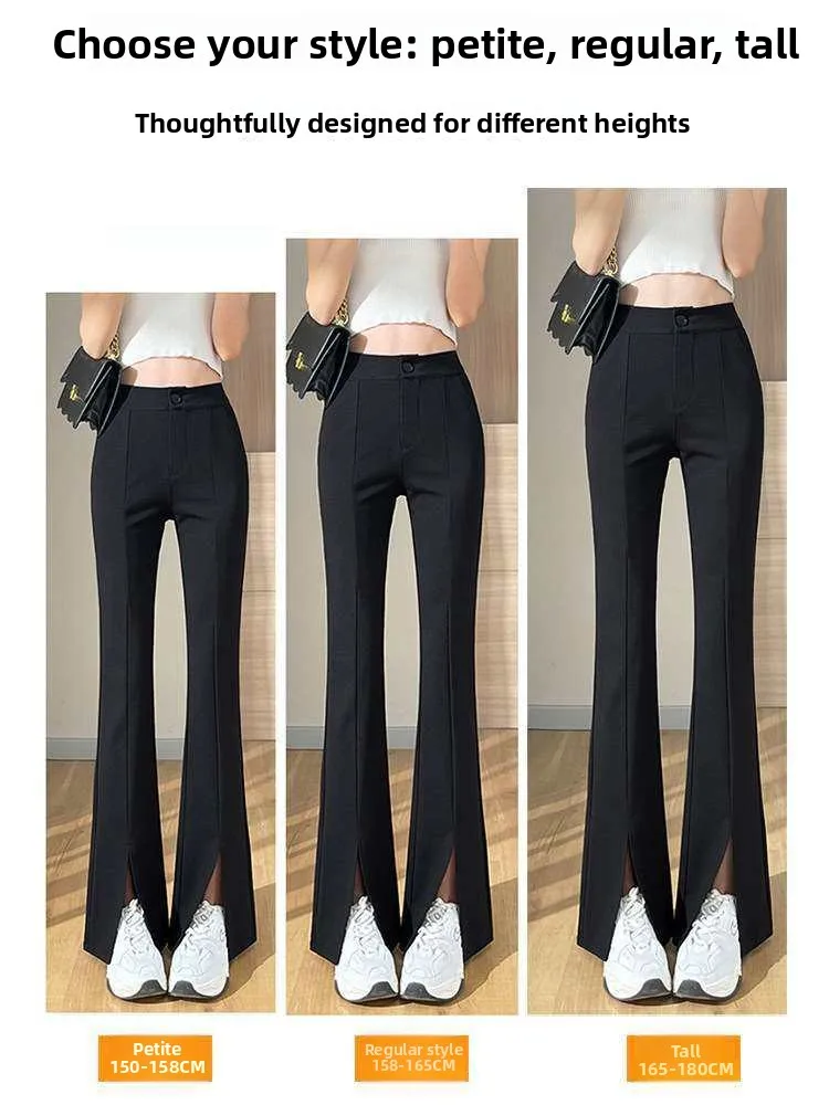 

Spring Summer High Waist Draped Cropped Pants Women's Cleanfit Sle Casual Pants Low Waist PVC Material for Middle-Aged Women