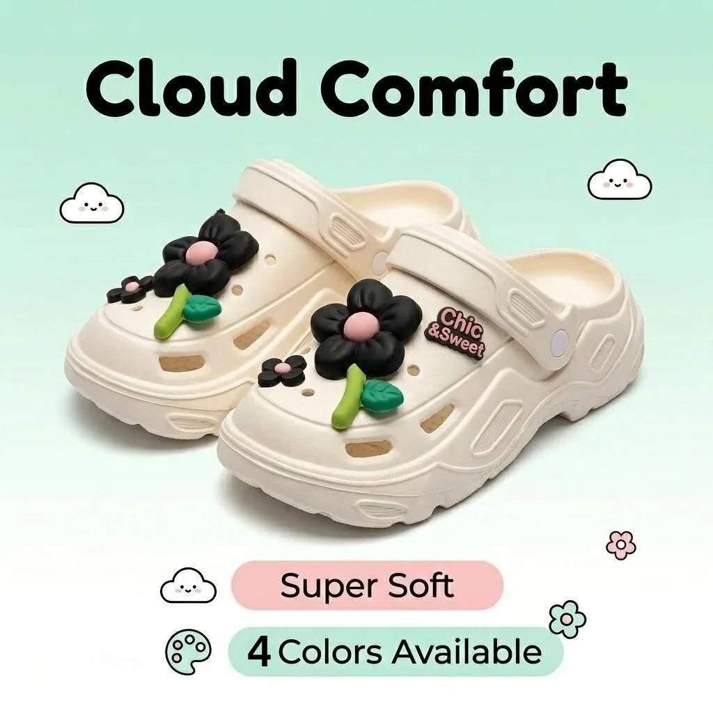 

New Women's Clogs Slippers Sandal Women Garden Shoes Non Slip Beach Sandals Summer Fashion Shoe in/Outdoor Casual Thick Bottom