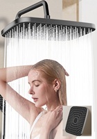 New 30CM Big Panel Top Rain Large Flow Rainfall High Pressure Shower Head Water Saving Shower Faucet Bathroom Accessories