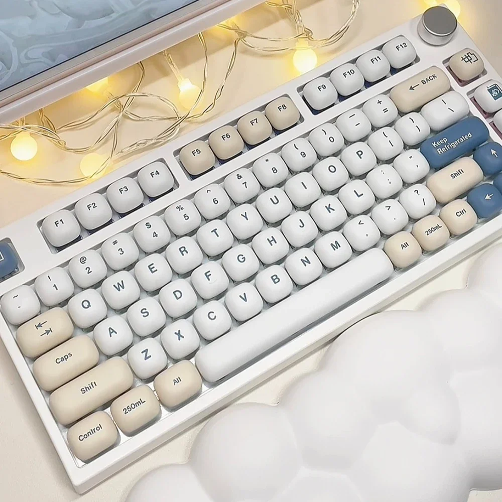 

140 Keys Cute MOG Keycap PBT Heat-sublimation Keycaps Disaggregated Spacebar Suitable for MX Switch Gaming Mechanical Keyboard