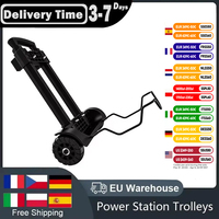 SOLARPLAY Hand Trolley for Portable Power Station Support Up to 50 lbs Adjustable Handle Flat Wheel Spinning Trolley Lightweight