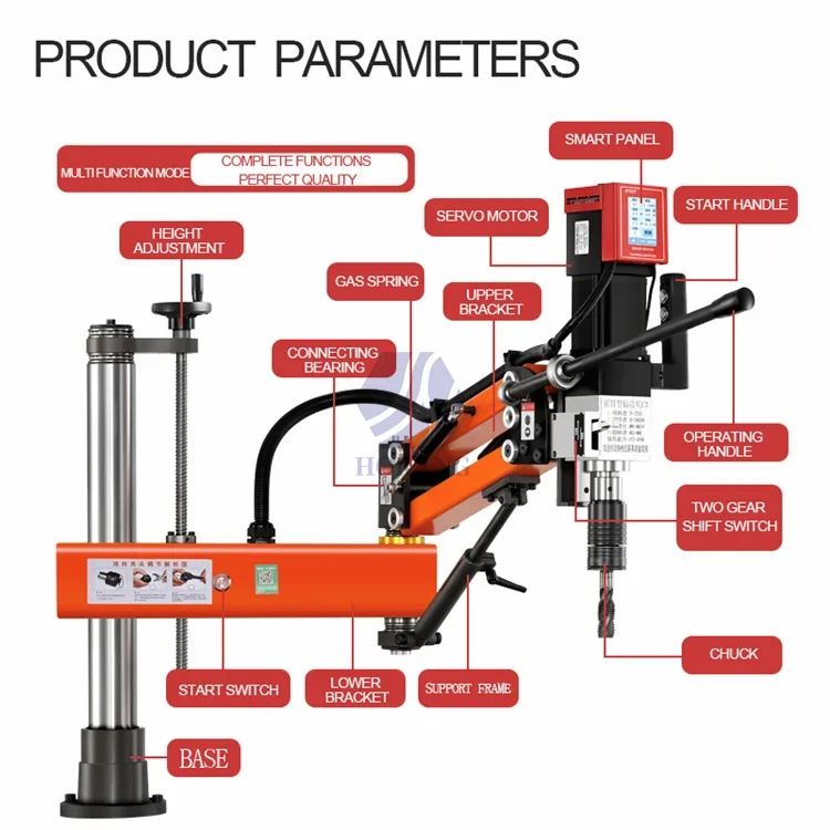 Servo Auto Tapping Machine Magnetic 2 In 1 Drilling and   Manual Thread  Nut  