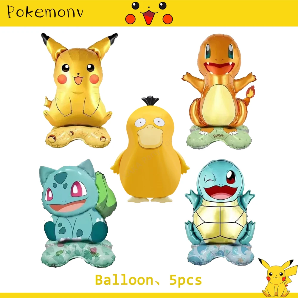 Pokemon Themed Birthday Party Decoration Pikachu Banner Balloon Cutlery Set Tablecloth Baby Shower Children\'s Party DIY Toy Gift