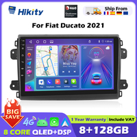 Hikity 8 Core Qualcomm Snapdragon 460 Android Car Radio For Fiat Ducato 2021 Carplay Android auto GPS FM WiFi 2din autoradio