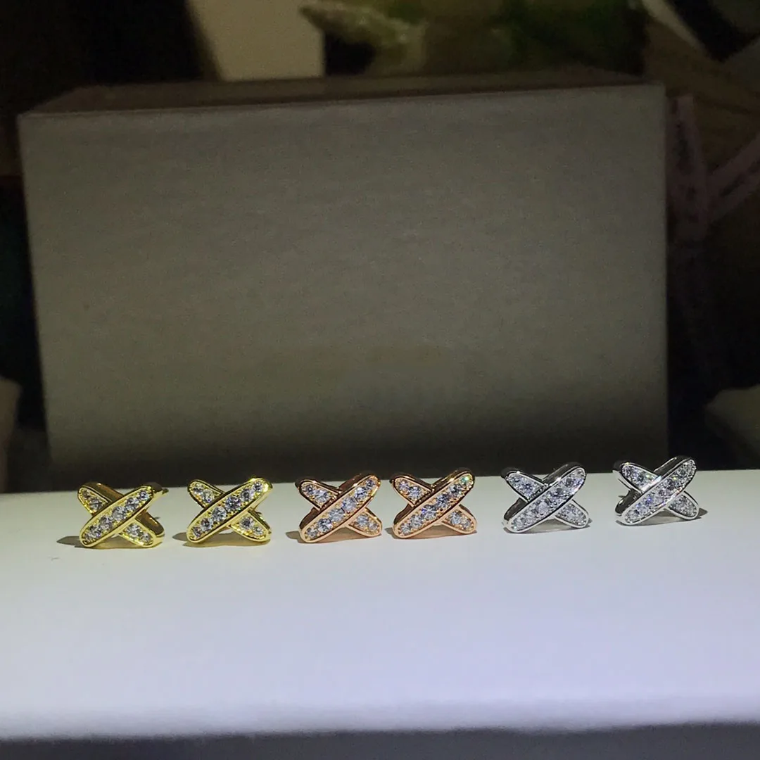 

2025 Stunning 925 Silver Classic Trendy High Luxury Versatile Earrings for Women Crystal - encrusted for Sparkling Effe