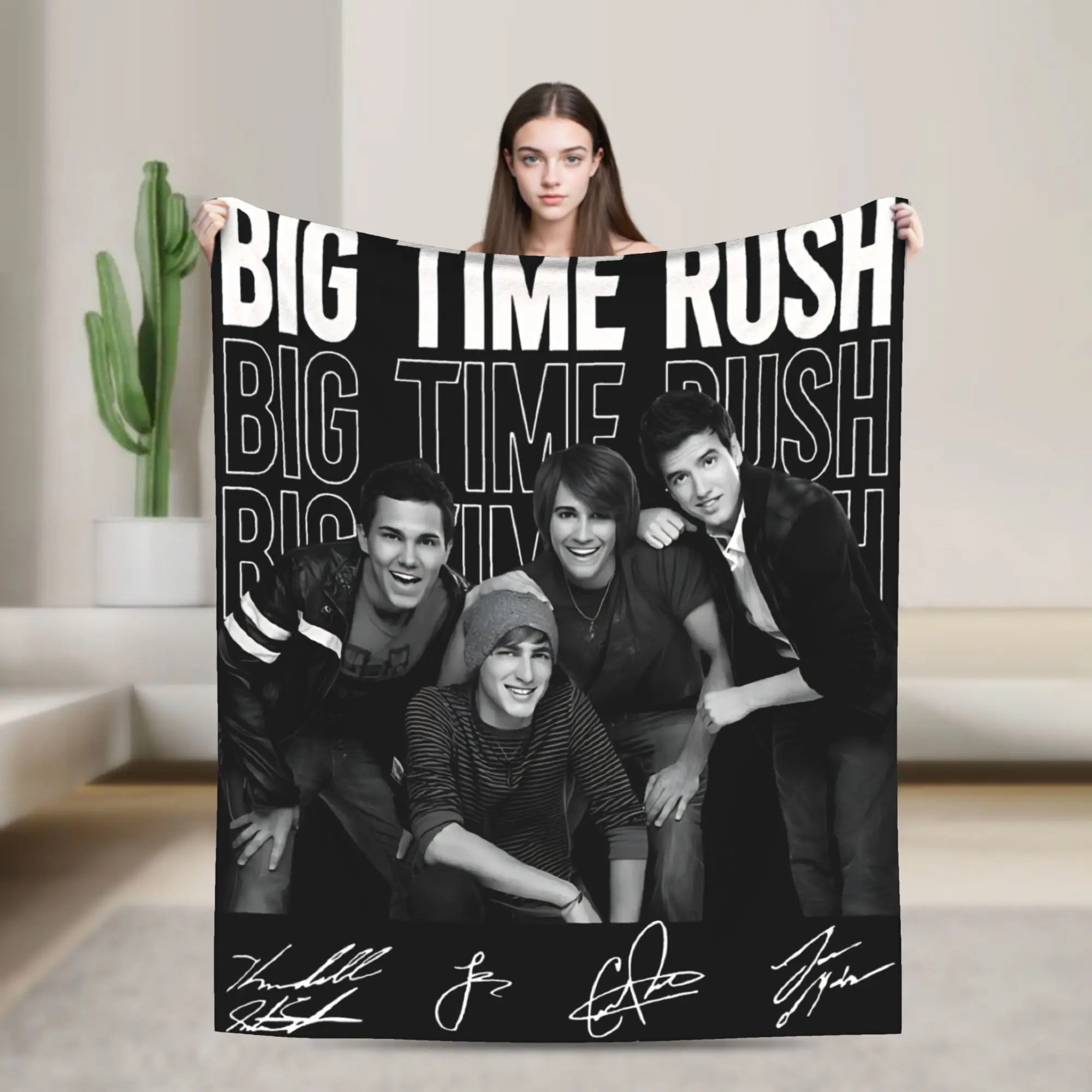 Big Time Rush Country Music Tour 2025 Flannel Blanket Winter Super Soft Throw Blanket for Living Room Bedspread Sofa Bed Cover