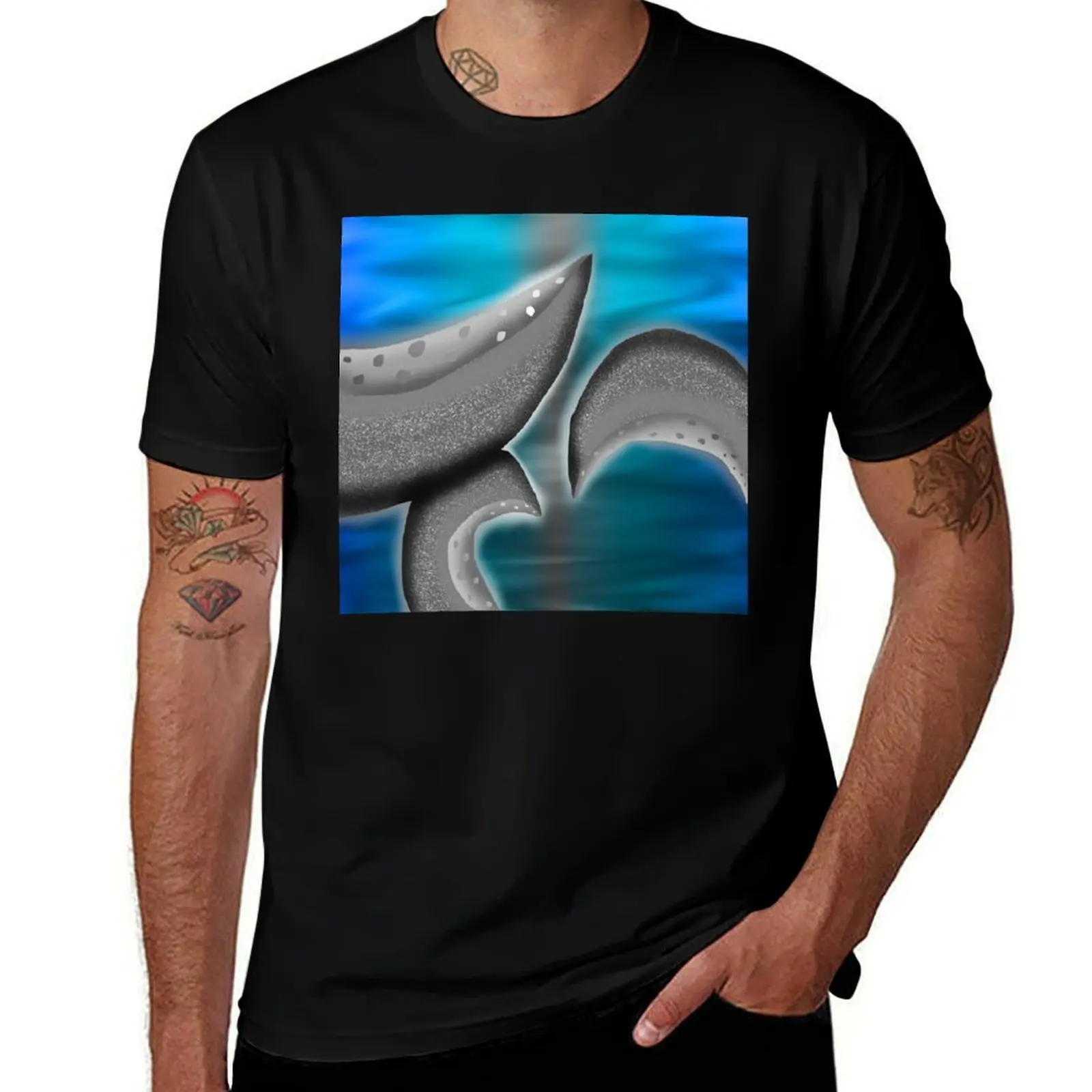 

Stone squid T-Shirt Blouse oversized affliction shirts cotton t shirt men