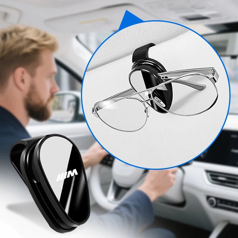 

Car Sun Visor Storage Clip Sunglasses Holder Ticket Clip Car Sunshade For BMW M F10 F20 E83 E90 E92 E93 X1 X5 X6 E84 Accessories