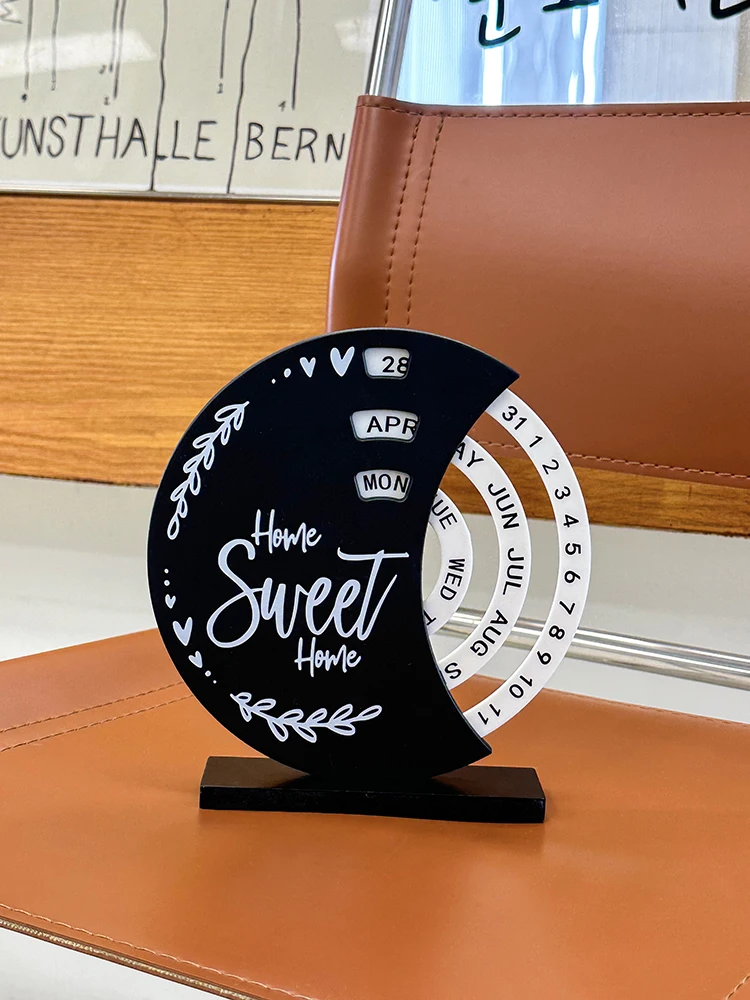 

Настольное украшение для офиса: модный креативный календарь-колесо обозрения, вращающийся, в качестве подарка-сувенира для хорошего друга