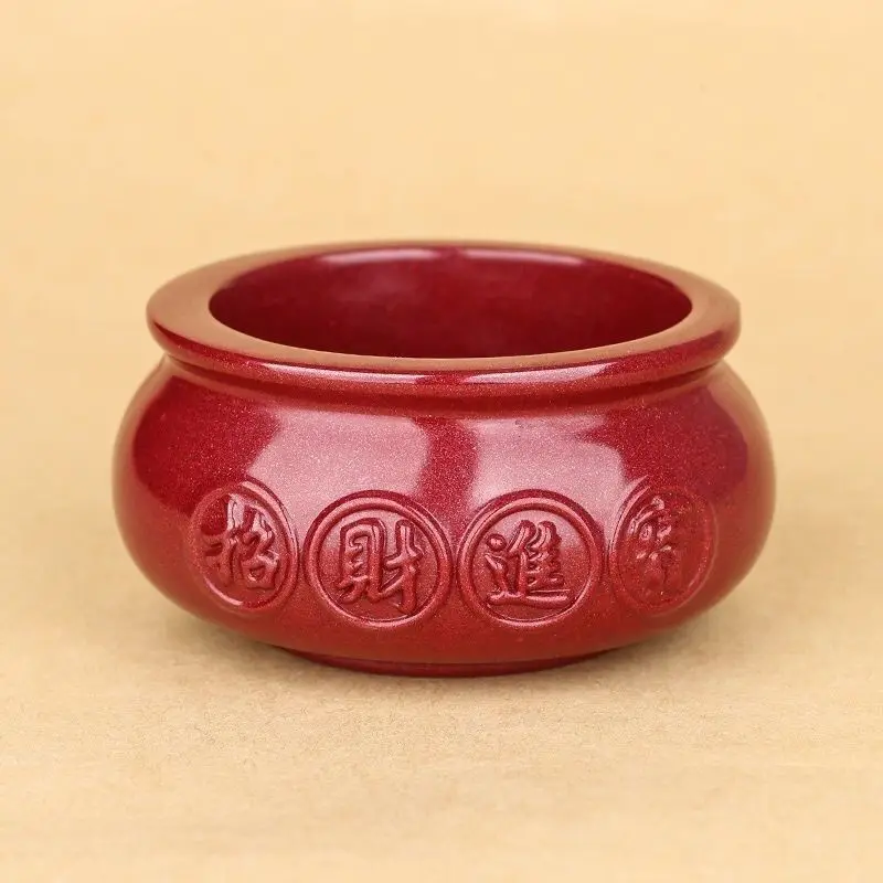 Authentic Red Sand Treasure Bowl for Attracting Wealth, Pixiu Palm with Wealth, Auspicious Wealth, Town of Homesteadoving