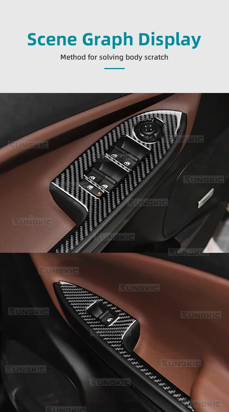 Echter weicher Kohlefaser-Aufkleber für Alfa Romeo Giulietta 940 2010 2011 2012 2013 2014 2015 2016 2017 2018 2019 2020 2021, Auto-Fensterheber-Schalterplatte – Detail 9