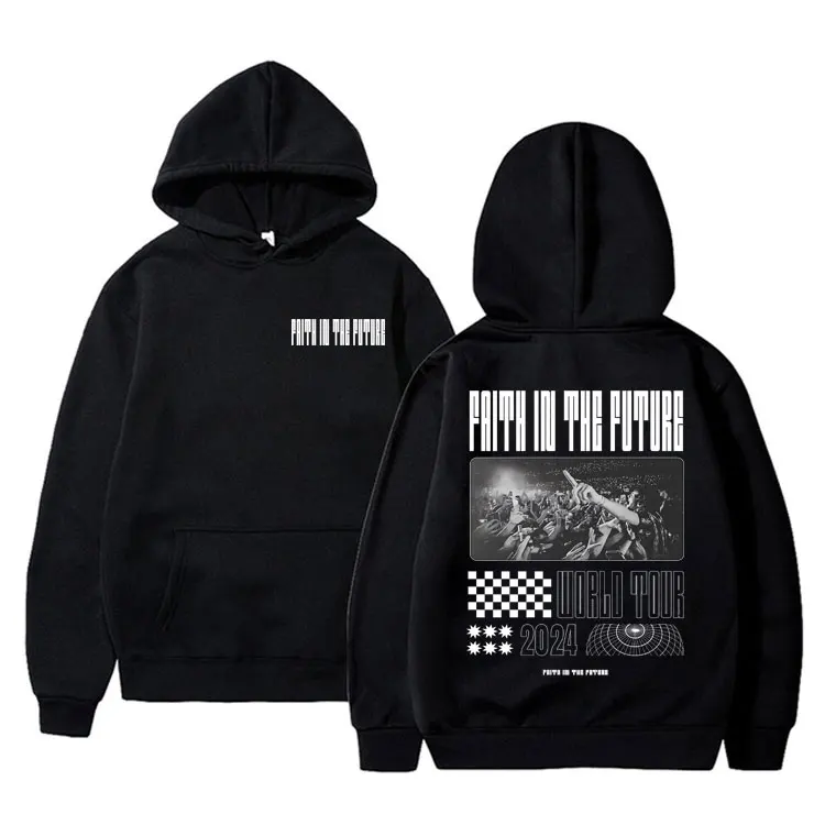 

Faith in The Future Woeld Tour 2024 Print Hoodie Male Oversized Hooded Sweatshirt Men Women Hip Hop Vintage Pullover Hoodies