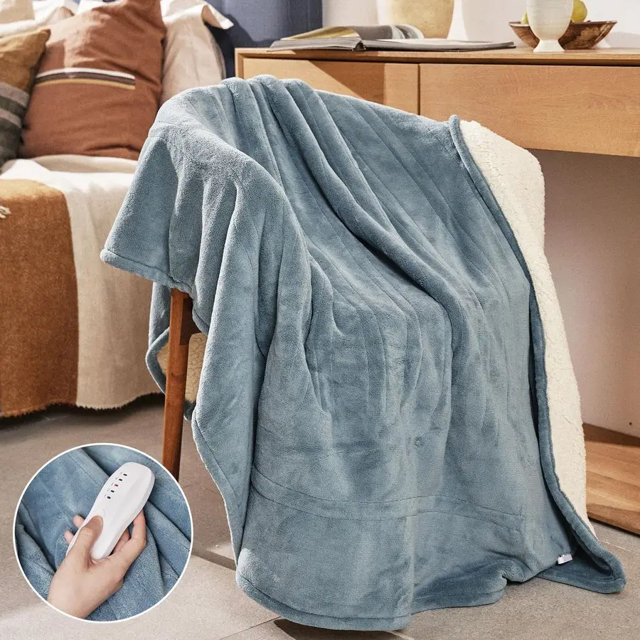 

Blanket 50x60Soft and Comfortable Electric Throw,5 Heat Settings and 3H Auto ShutOff Heating Blanket ETLampFCC Certification Mac