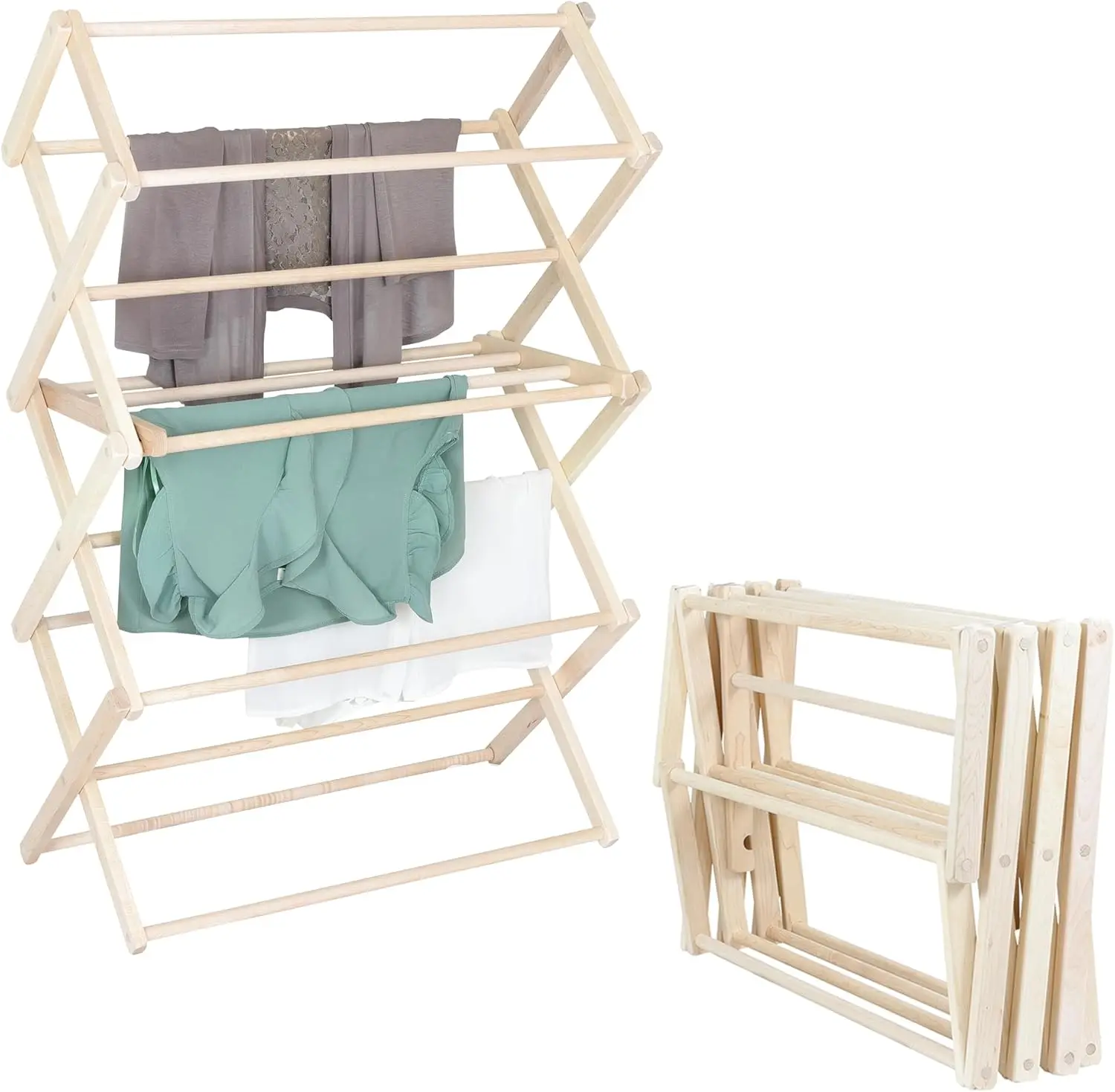 Pennsylvania Woodworks Clothes Drying Rack: Solid Maple Hard Wood Laundry Rack For Sweaters, Blouses, Lingerie & More, Durable