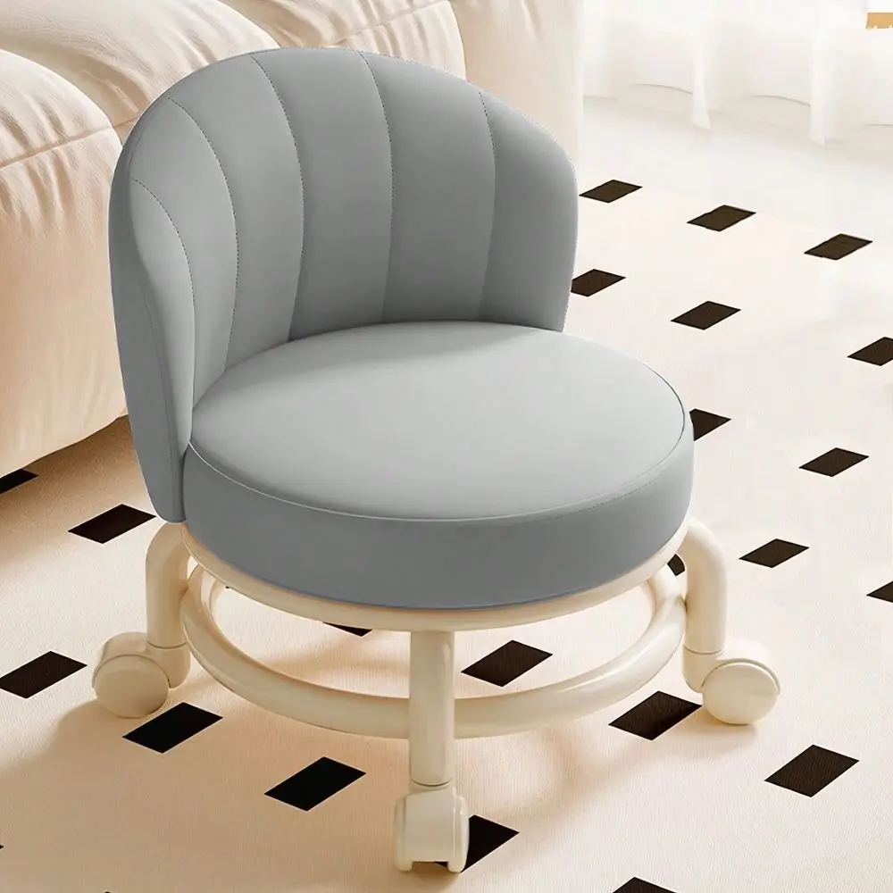 

Round Dwarf Stool With Wheels 360 Swivel CastersMultiFunctional Rolling Stool For Home Office Outdoor ShoeChanging Footstool