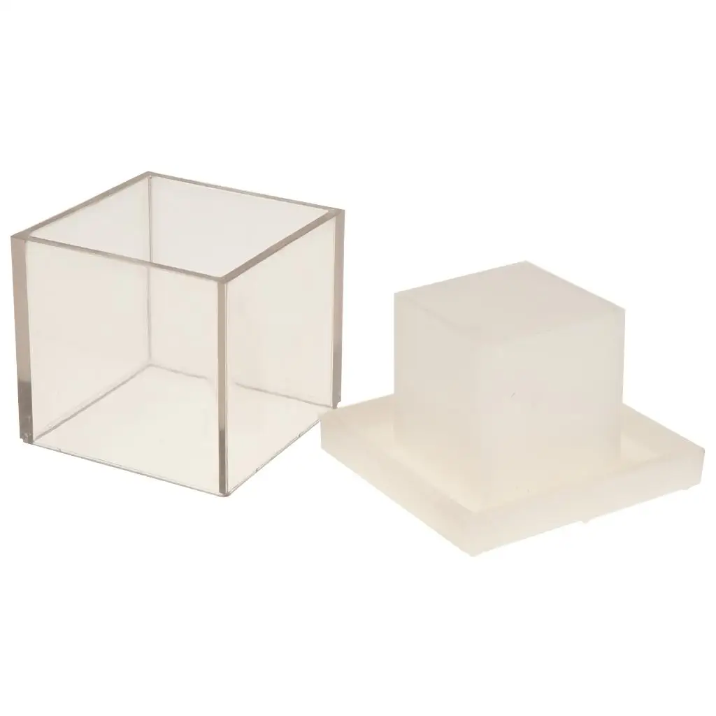 Plastic Candle Mould High Temperature Tealight Mold Candle Making Kit Cube Shape for Molds for Handmade Candles