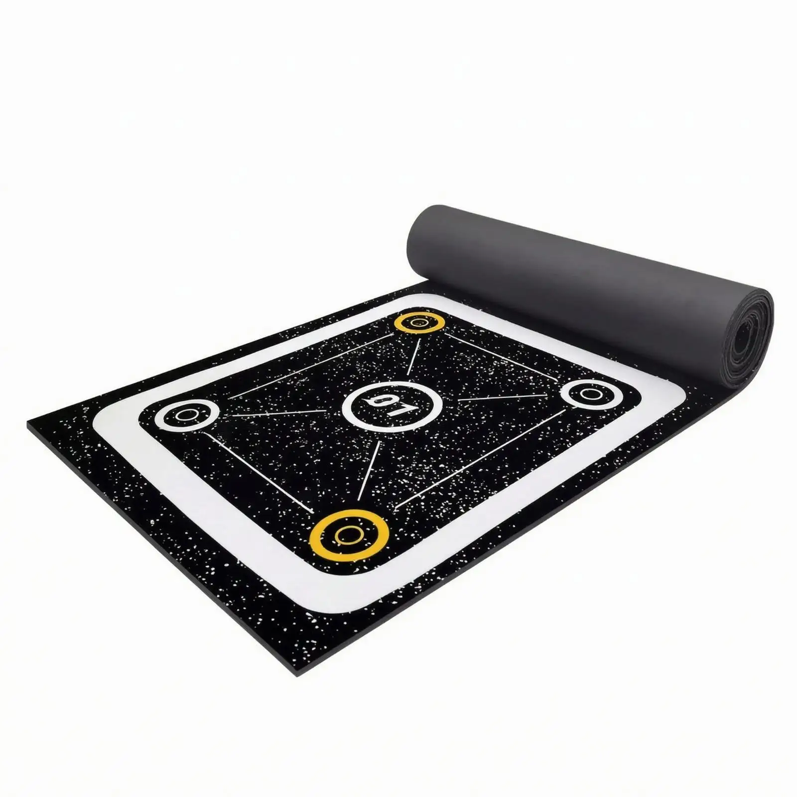 Agility Footwork Training Ladder Mat with Printed Markers and Borders for Speed Conditioning Portable Exercise Mat for Athletes