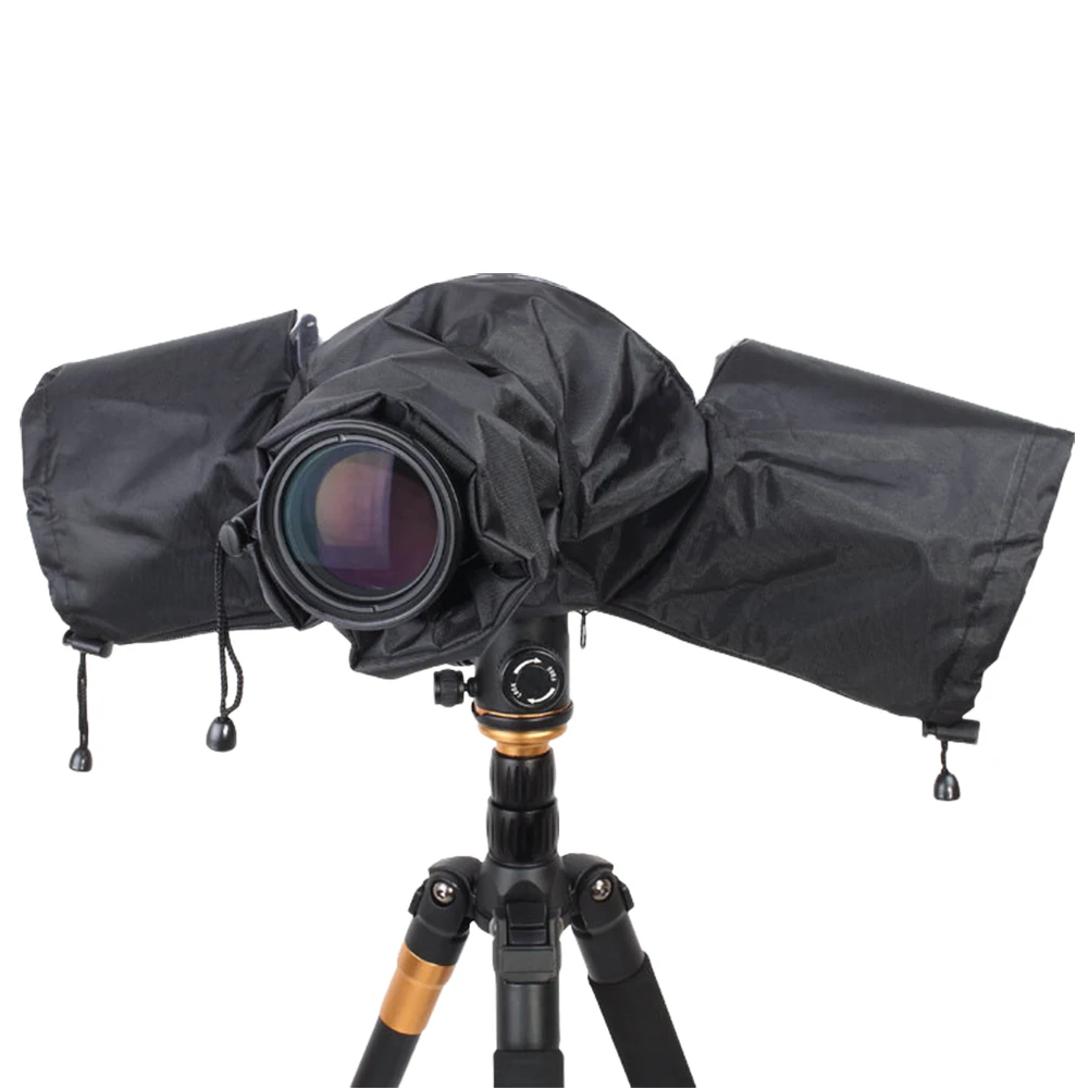 Housse de pluie pour appareil photo étanche, noire, accessoires portables imperméables pour appareil