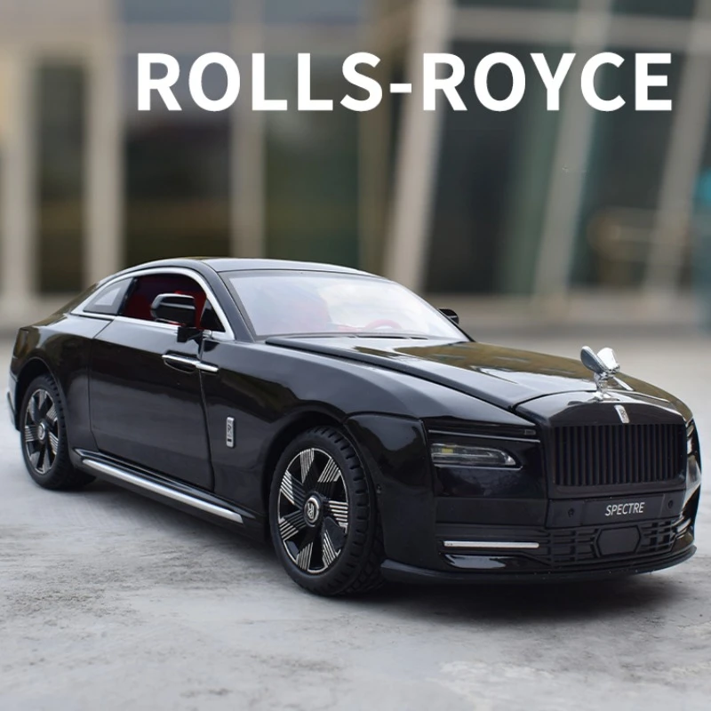 Simulation 1/24 Scale Rolls Royce Spectre Alloy Car Model Sound Light Collective Casting Metal Toys Vehicles Boys Voiture Enfant