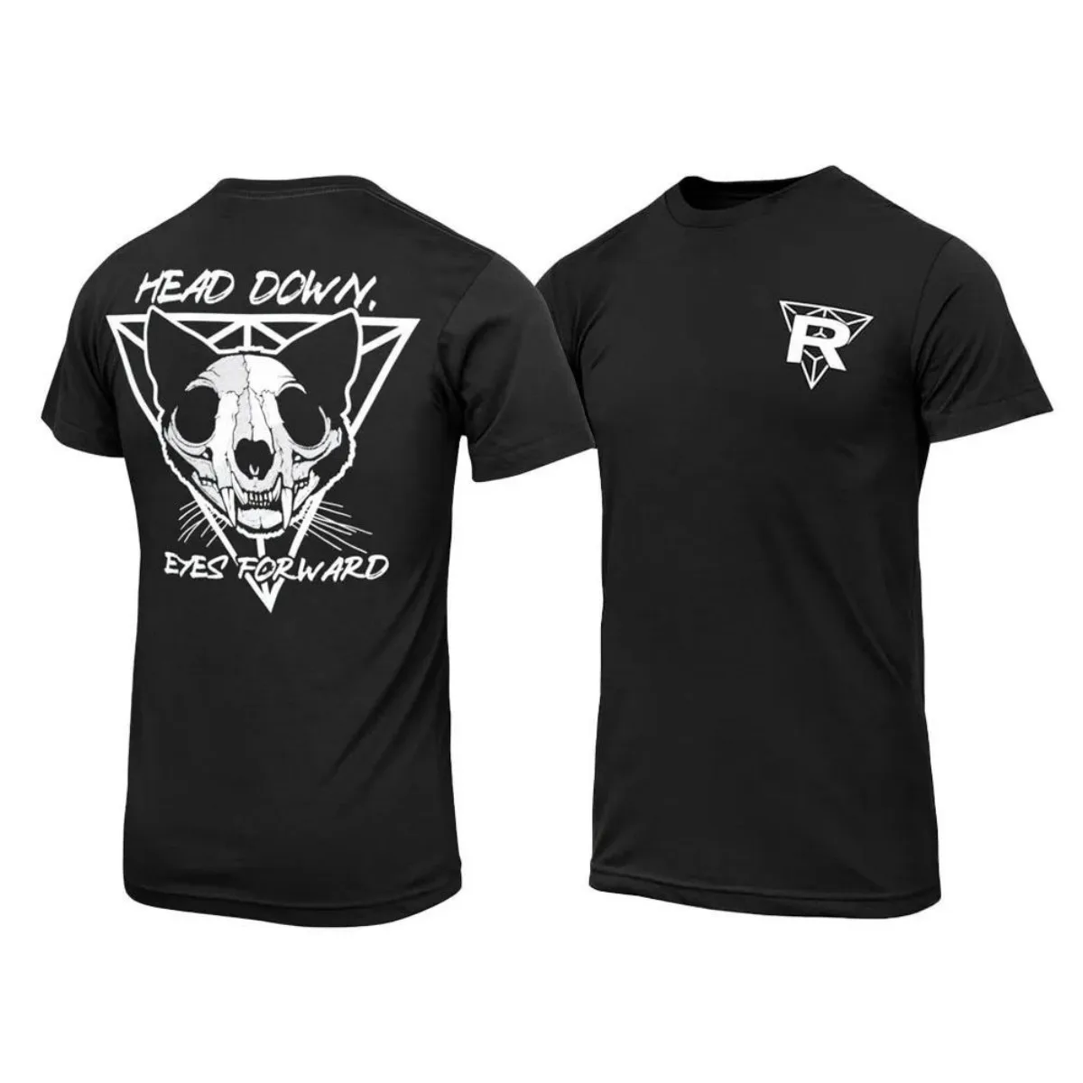 تي شيرت رجالي جديد من Rogue Gym مريح وقابل للتنفس برقبة دائرية مع نمط أبجدي مطبوع للياقة البدنية في الهواء الطلق كاجوال