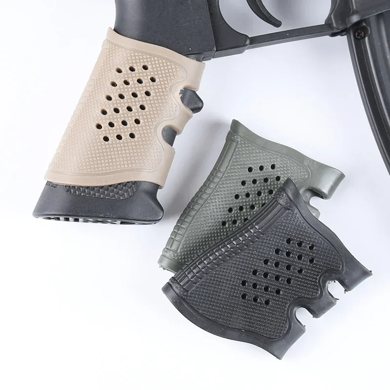 

Tactical Rubber Airsoft Pistol Accessories Grip Anti-slip Breathable Glove protective For AR15 M4 M16 Glock G17 G19 G22 Hunting