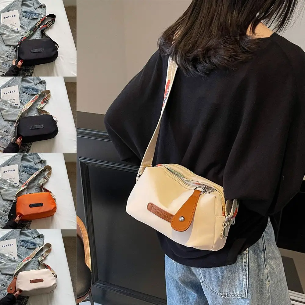 

Creative Multicolor Crossbody Bag Oxford Cloth Widen Belt Single-Shoulder Bag Rectangle Lightweight Tote Bag Sport Supplies