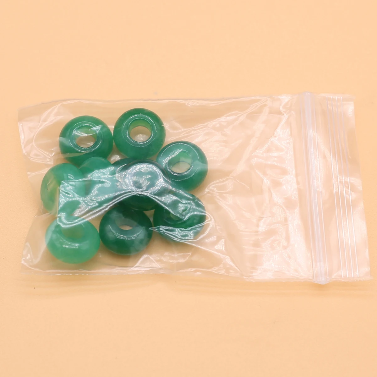 Big Hole Beads Malay Jade Natural Stone Loose Beads Hole Size 5*10mm Abacus Beads Powder Crystal Jade DIY Handmade Jewelry