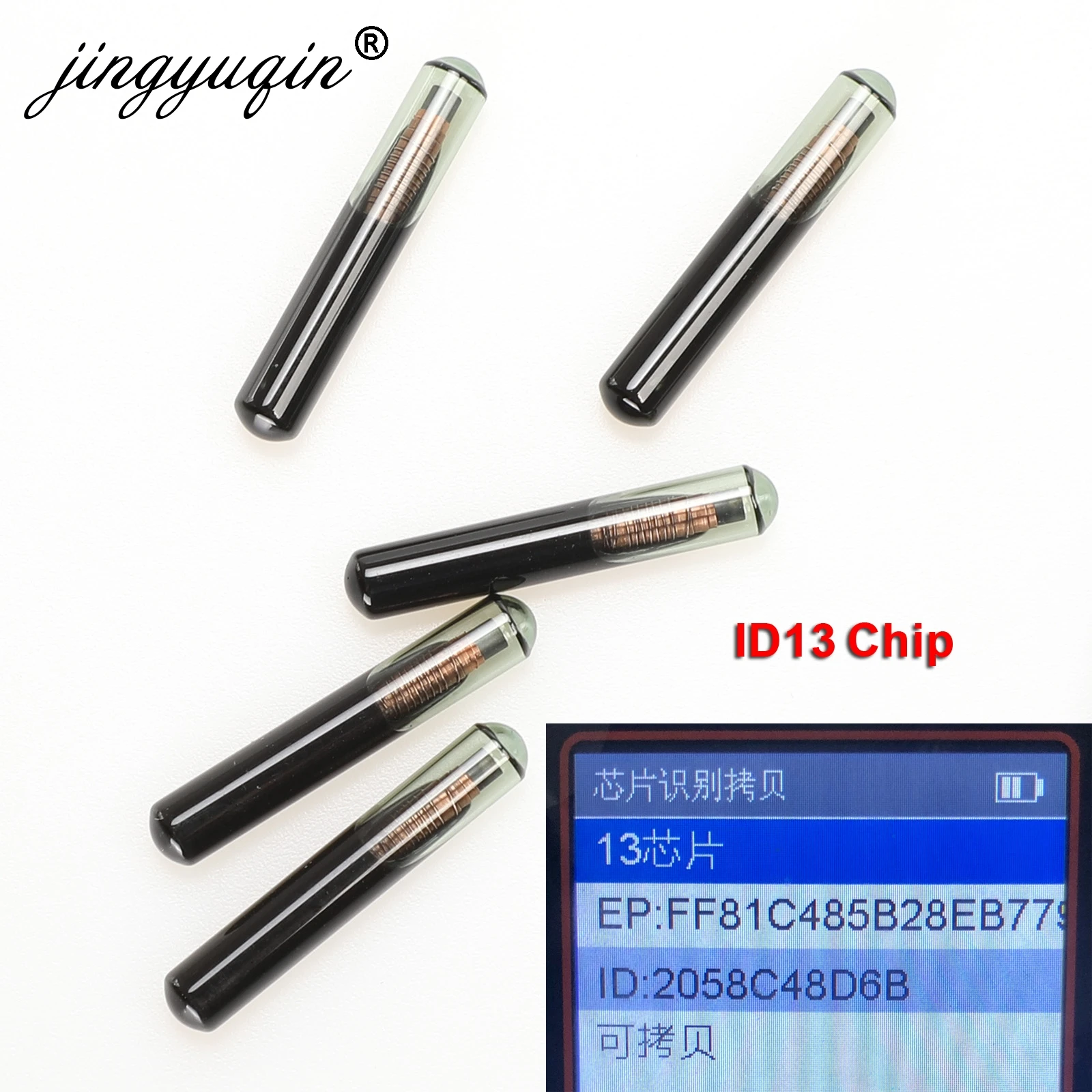 Jingyuqin Chip transponder in vetro ID13 per Audi Fiat Honda Lancia Saab Fit VW Chip immobilizzatore chiave auto