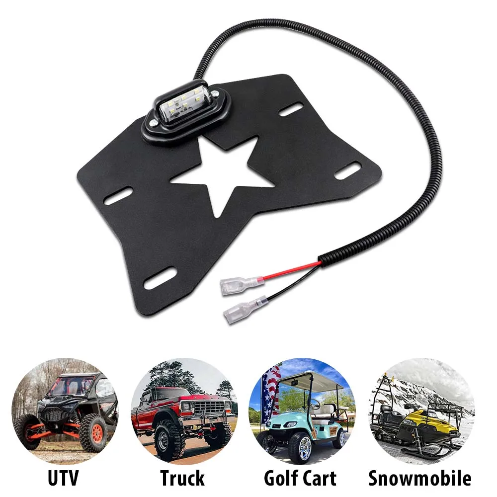 

ATV UTV License Plate Kits with Lights for Can-Am Maverick X3 Aluminum Registration Plate Frame Holder utv Accessories