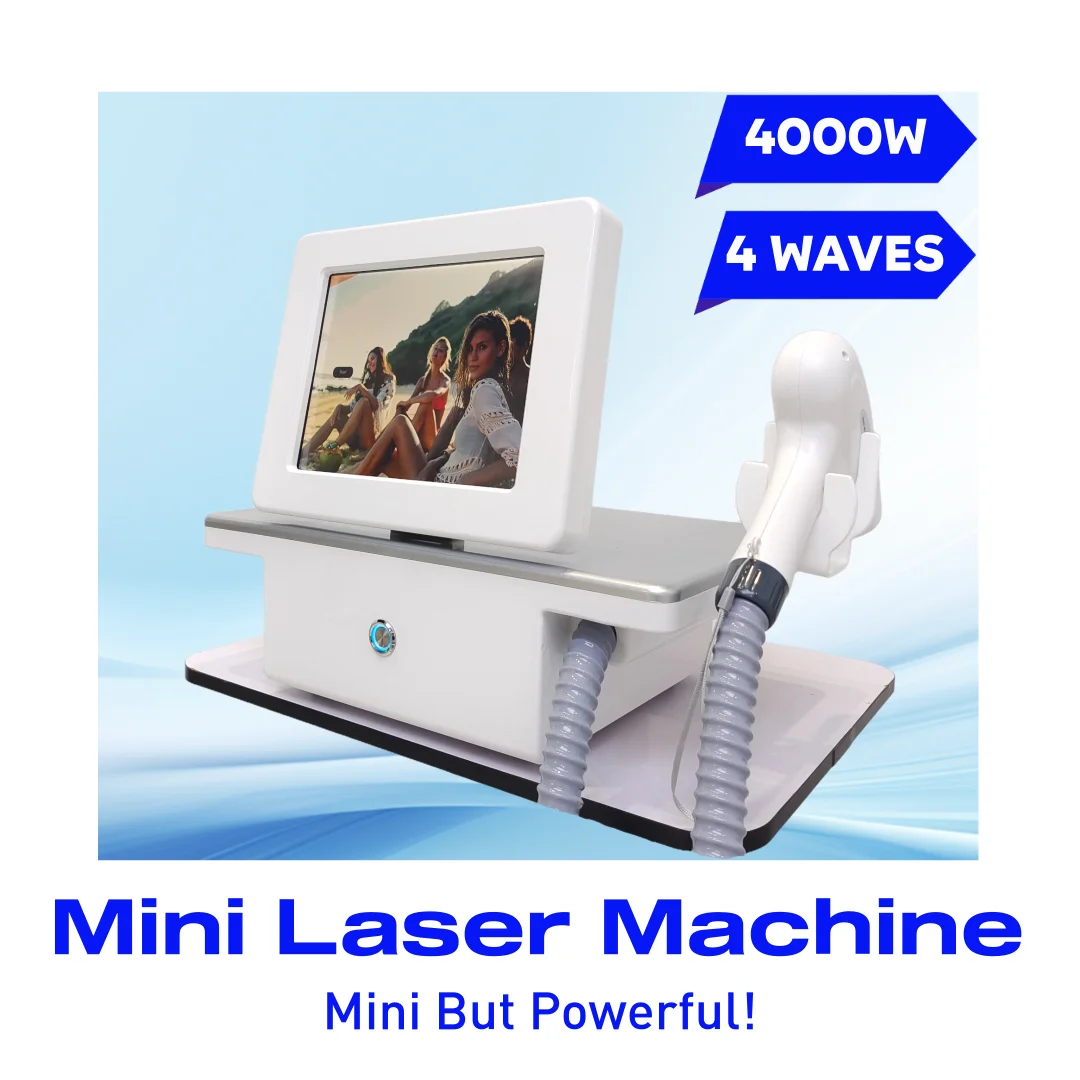 

Мини-профессиональное диодное лазерное устройство для удаления волос 4000 Вт, высокая мощность 755, 808 нм, 940 1064, безболезненное, постоянное