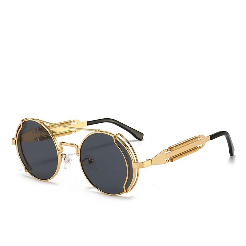 

Female sunglasses multi line metal strip double spring personalized steam punk glasses trendy color film sunglasses male
