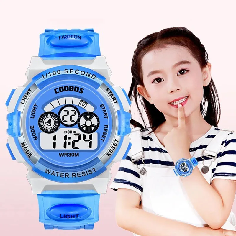 Electronic Watch for Children Teen Luminous Dial  Waterproof Multi-function Wrist Watches for Boys and Girls