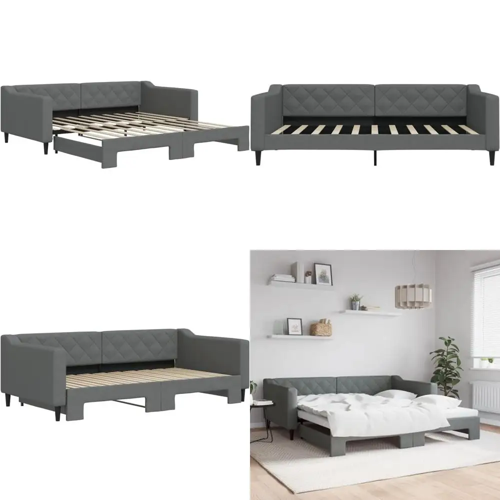 

Серая кушетка с выдвижным спальным местом для спален, отелей - 39.4x74.8