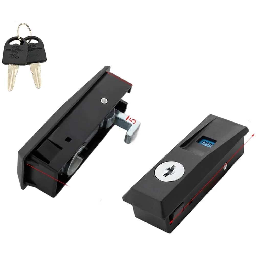 Door Lock for Sliding For File Cabinets ABS Construction Zinc Alloy Core Red Blue Visual Switch Indicator Black Silver