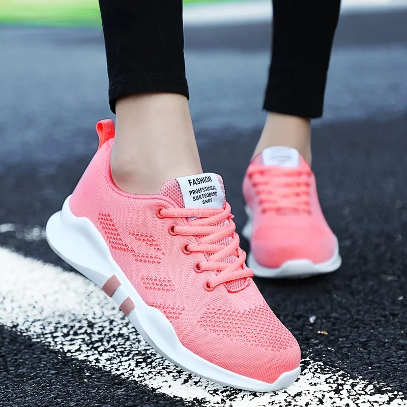 Zapatos para correr para mujer, deportes al aire libre, zapatos transpirables para correr, zapatillas deportivas ligeras, zapatos informales de entrenamiento atlético para mujer