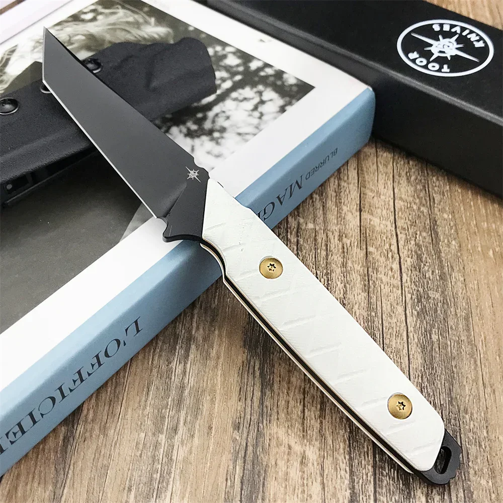 

TOOR Medellín Hunting Fixed Blade Knife D2-blade G10-handle High Hardness Outdoor Bushcraft Wilderness Knife EDC Camping Tools