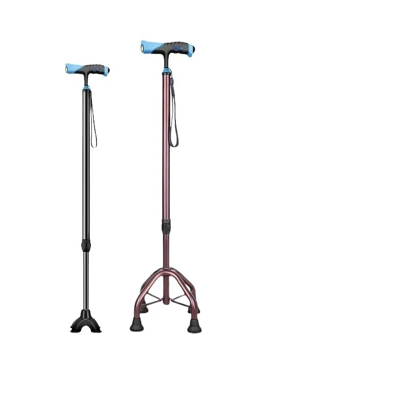 Non-slip crutches for the elderly dual-purpose lightweight multi-functional stool four-corner base hand rest walker portable