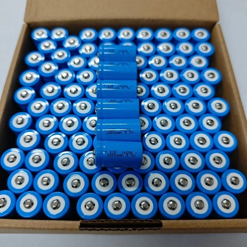 Rechargeable Lithium AA Battery 3.7V 1200mAh 14250 LS14250 ER14250H Batteries for Red and Green Laser Sights, Flashlights, Toys